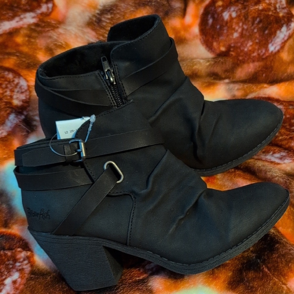 Blowfish Charcoal Ankle Booties
